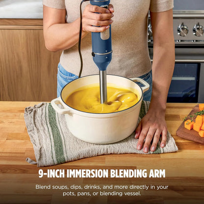 Ninja Immersion Blender & Whisk, 4 Speeds, 4oz Cup, Deep Navy, CI201ND