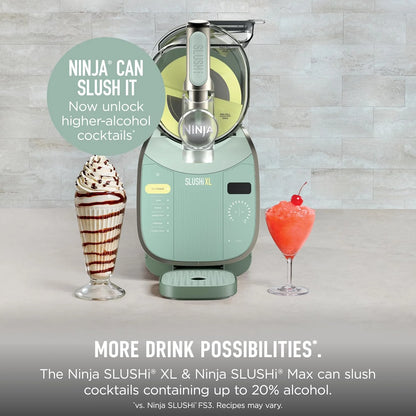 Ninja SLUSHi XL Smart Frozen Drink Maker, 10+ Servings, Green, FS601GN