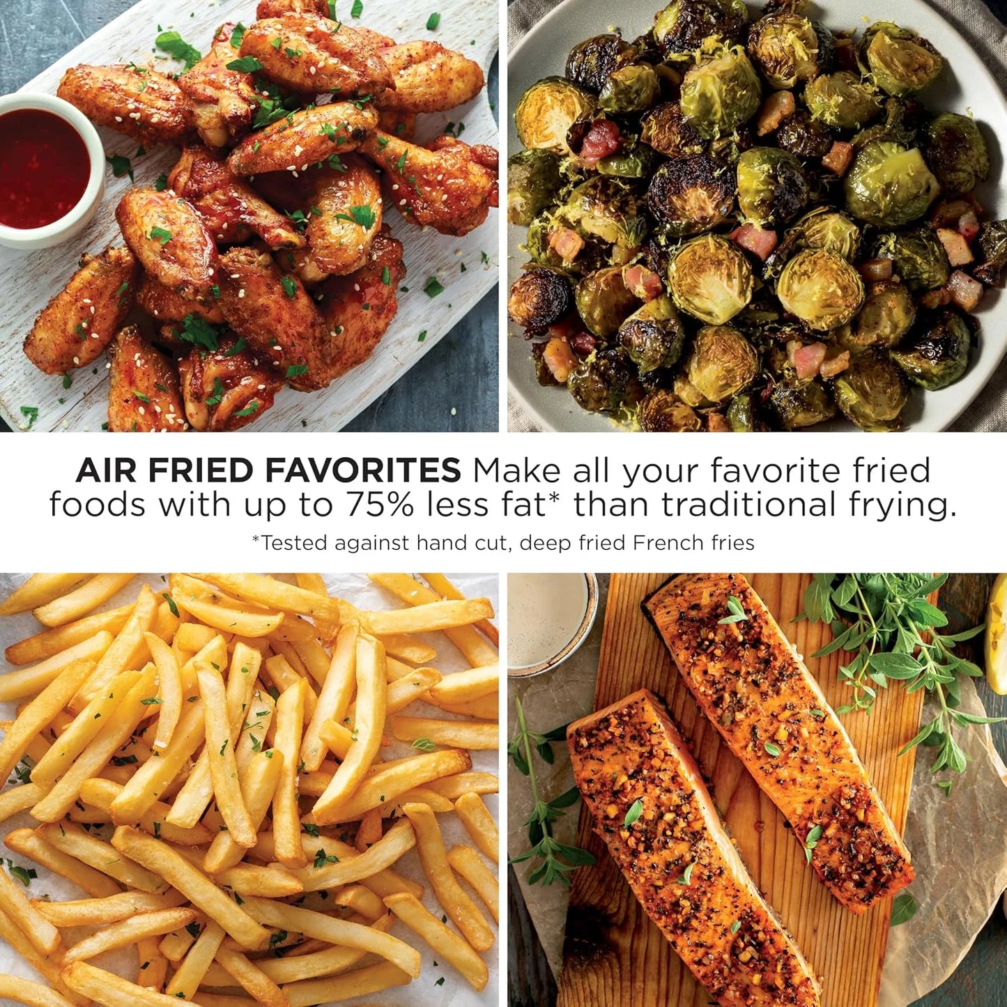 Ninja Air Fryer, 4 Qt Capacity, 4-in-1 Crisp, Roast, Reheat, and Dehydrate, Dishwasher Safe Parts, 105°F-400°F, 1550 Watt, Grey, AF101