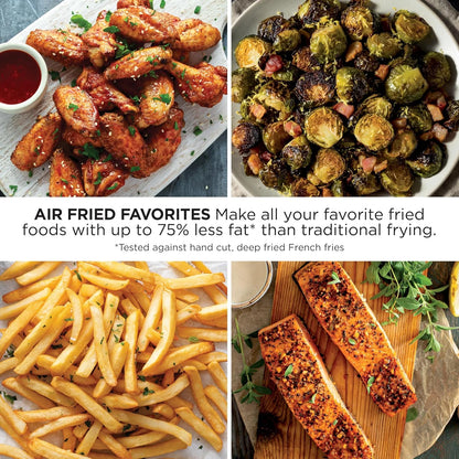 Ninja Air Fryer, 4 Qt Capacity, 4-in-1 Crisp, Roast, Reheat, and Dehydrate, Dishwasher Safe Parts, 105°F-400°F, 1550 Watt, Grey, AF101