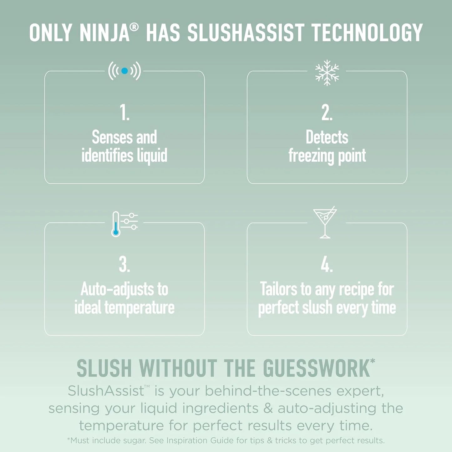 Ninja SLUSHi XL Smart Frozen Drink Maker, 10+ Servings, Green, FS601GN