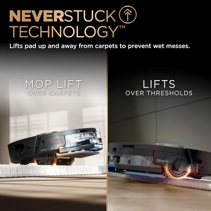 Shark PowerDetect NeverTouch Pro Robot Vacuum & Mop, Black,RV2820ZE