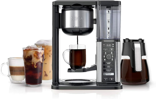 Ninja Coffee Maker, 10-Cup Carafe, Fold-Away Frother, Black, CM401