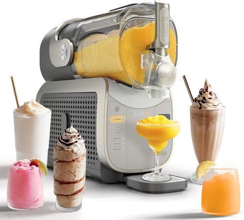 Ninja SLUSHi XL Smart Frozen Drink Maker and SLUSHi Machine, with SlushAssist Technology, 128 Oz Capacity, Sodas, Margaritas, Frappes, Milkshakes and More, Crema, FS601BR