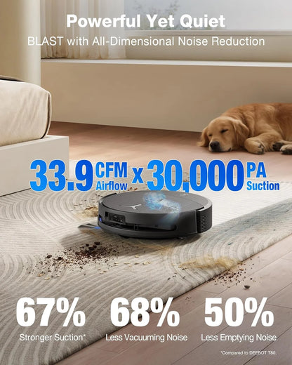 ECOVACS DEEBOT T90 Omni Robot Vacuum and Mop, 30000Pa Blast Suction
