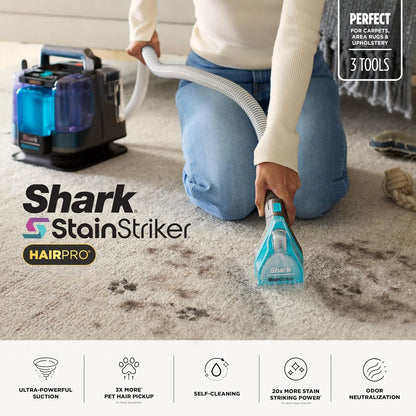 Shark StainStriker HairPro Portable Stain Cleaner, 3 Tools, PX253BRN