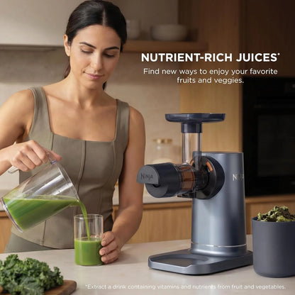 Ninja NeverClog Cold Press Juicer, 24oz Jug, 36oz Pulp, Navy, JC151NV