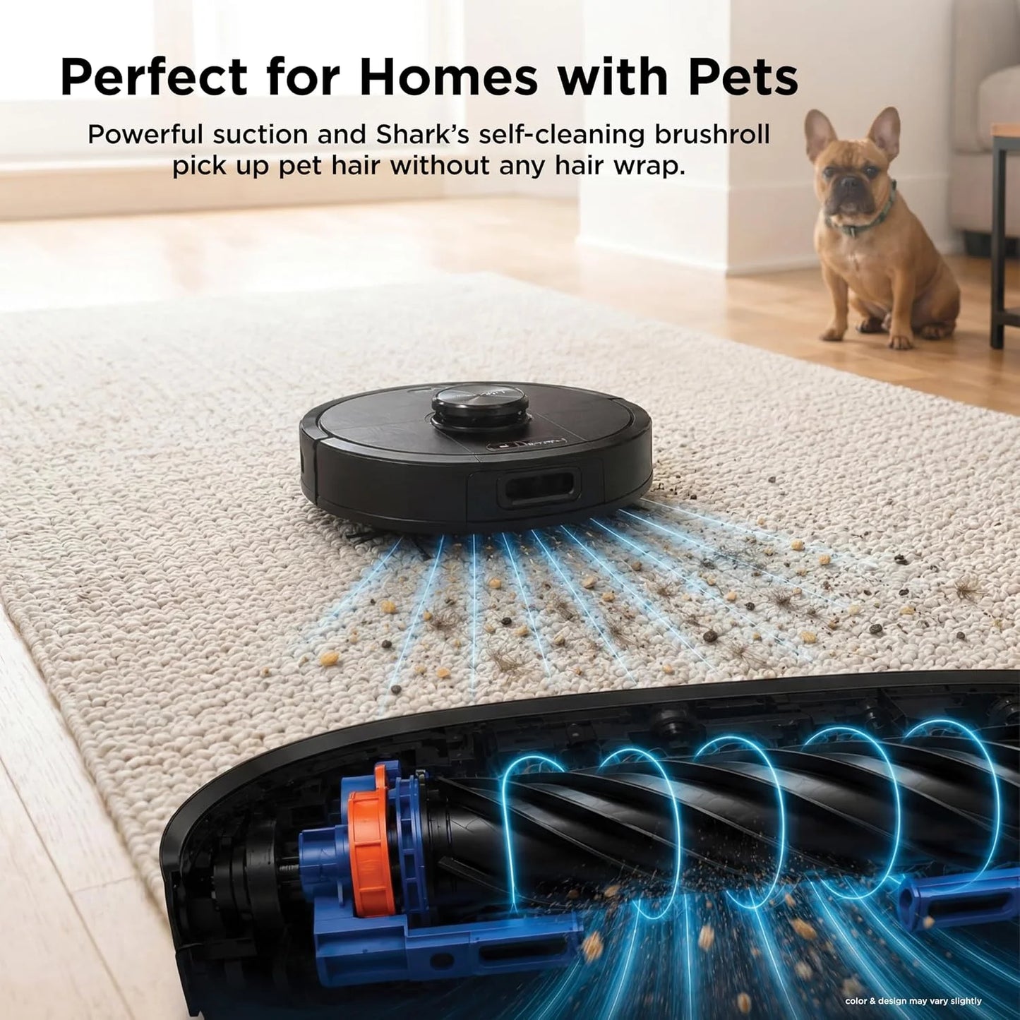 Shark AV2501S AI Ultra Robot Vacuum, with Matrix Clean, Home Mapping, 30-Day Capacity HEPA Bagless Self Empty Base, Perfect for Pet Hair, Wifi, Dark Grey