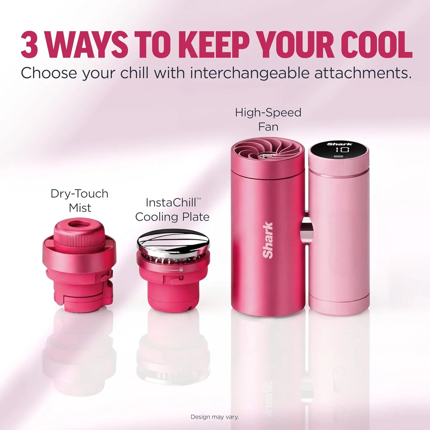 Shark ChillPill 3-in-1 Fan, Mist and Cooling Plate, Dragon Fruit, FA022PK