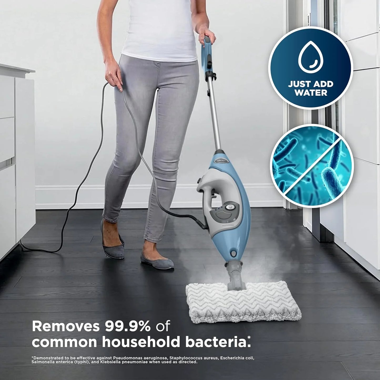 Shark Lift-Away Steam Mop with Detachable Handheld Steam, Blue, S3972BRN