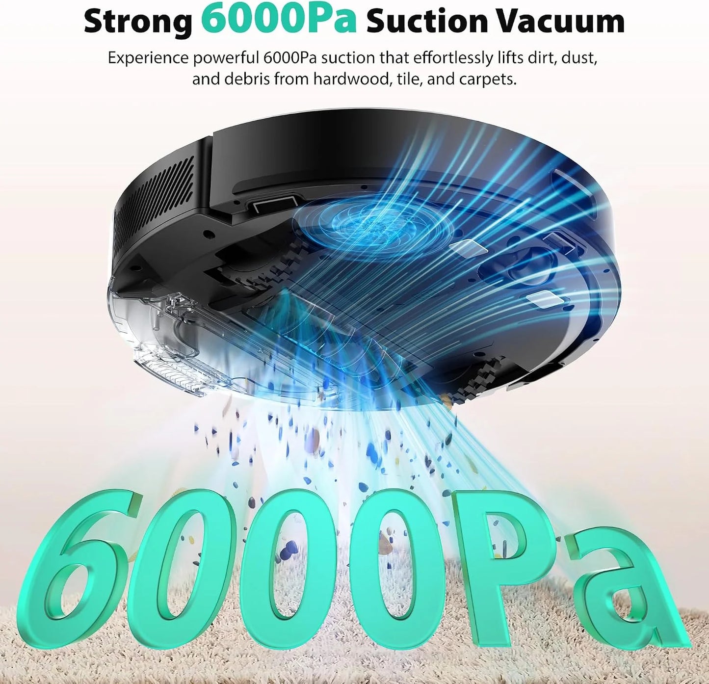 Tikom Robot Vacuum and Mop, Robotic Vacuum Cleaner with Self-Emptying Base