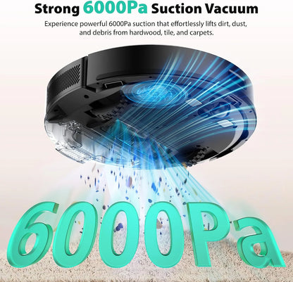 Tikom Robot Vacuum and Mop, Robotic Vacuum Cleaner with Self-Emptying Base