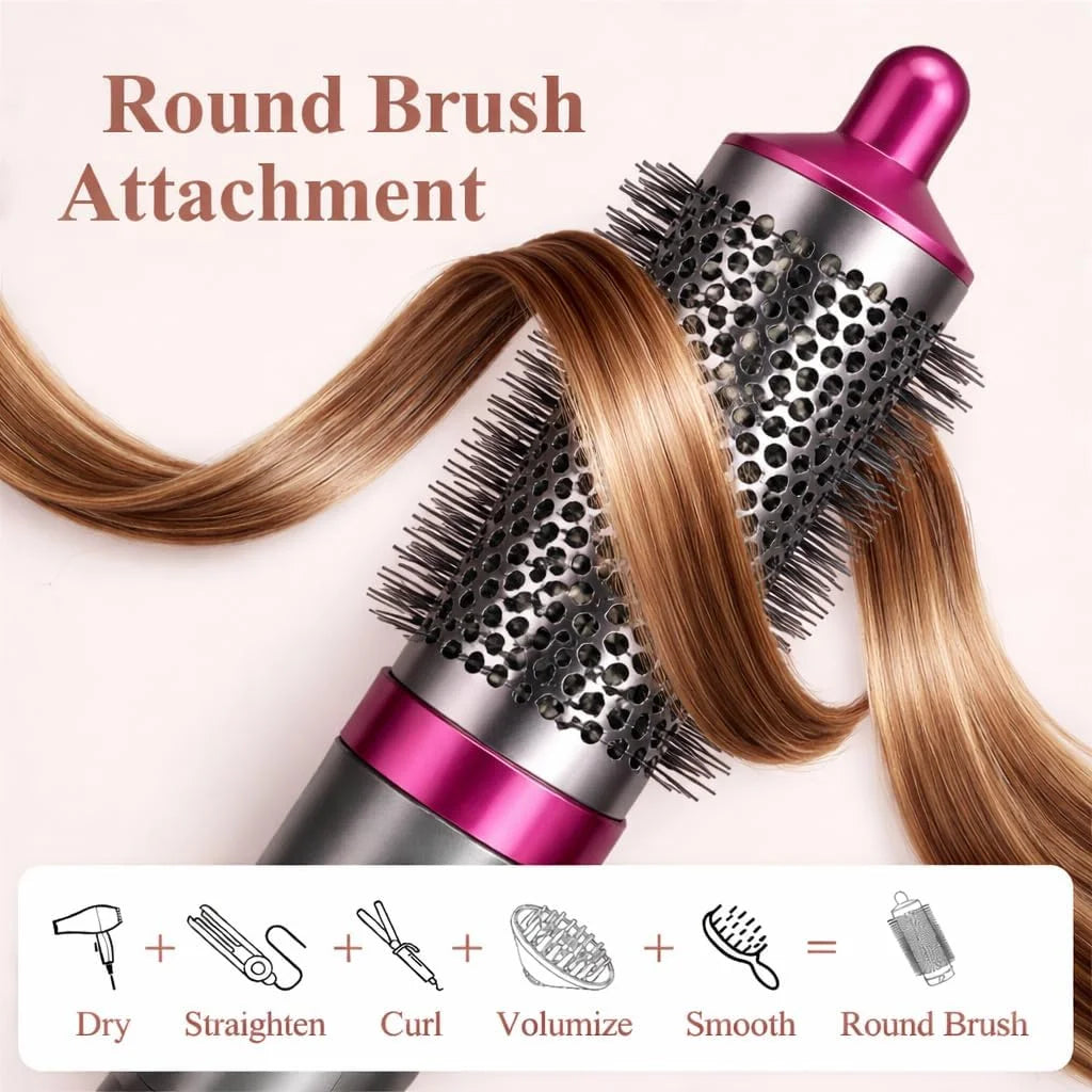 Round Brush Attachment for Shark FlexStyle Accessories, FlexStyle HD430/HD440 Series with 360° Airflow, Secure Fit No Slip Blow Dryer Attachment,for Straight, Wavy, Curly, and Coily Hair
