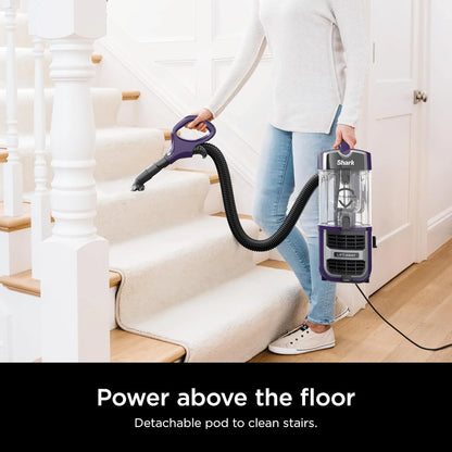 Shark Lift-Away Upright Vacuum, PowerFins, No Hair Wrap, Eggplant, ZD201