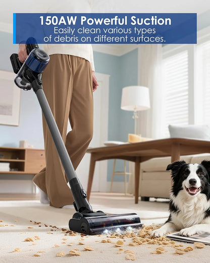 Tineco Pure ONE S30 Cordless Vacuum Cleaner, 150AW Powerful Suction, Zero Tangle Brush, Up to 65min Runtime, Stick Vacuum Cleaner for Pet Hair, Carpet & Hard Floor