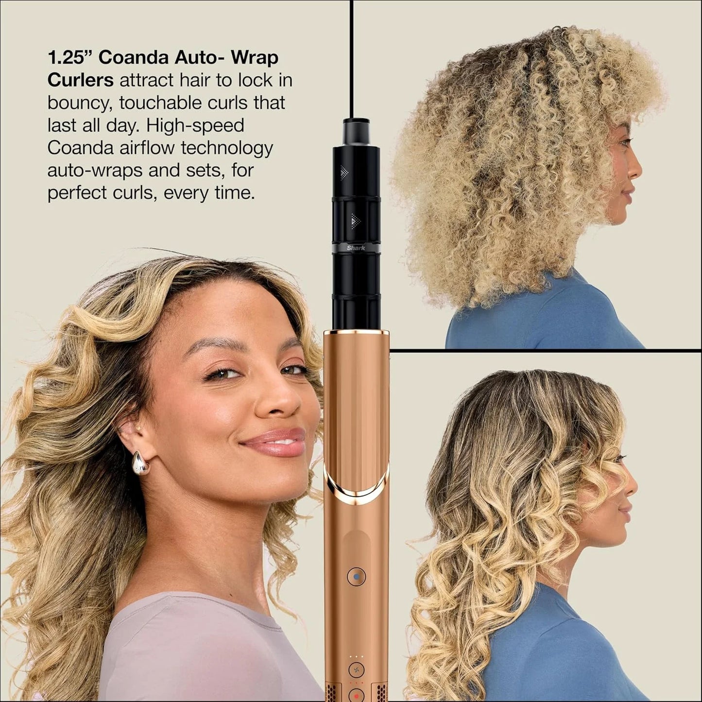 Shark FlexStyle, Air Multi-Styler & Drying System, Coanda, Copper, HD433CP
