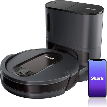 Shark EZ Robot Vacuum, Self-Empty Base, Dark Gray,RV912S