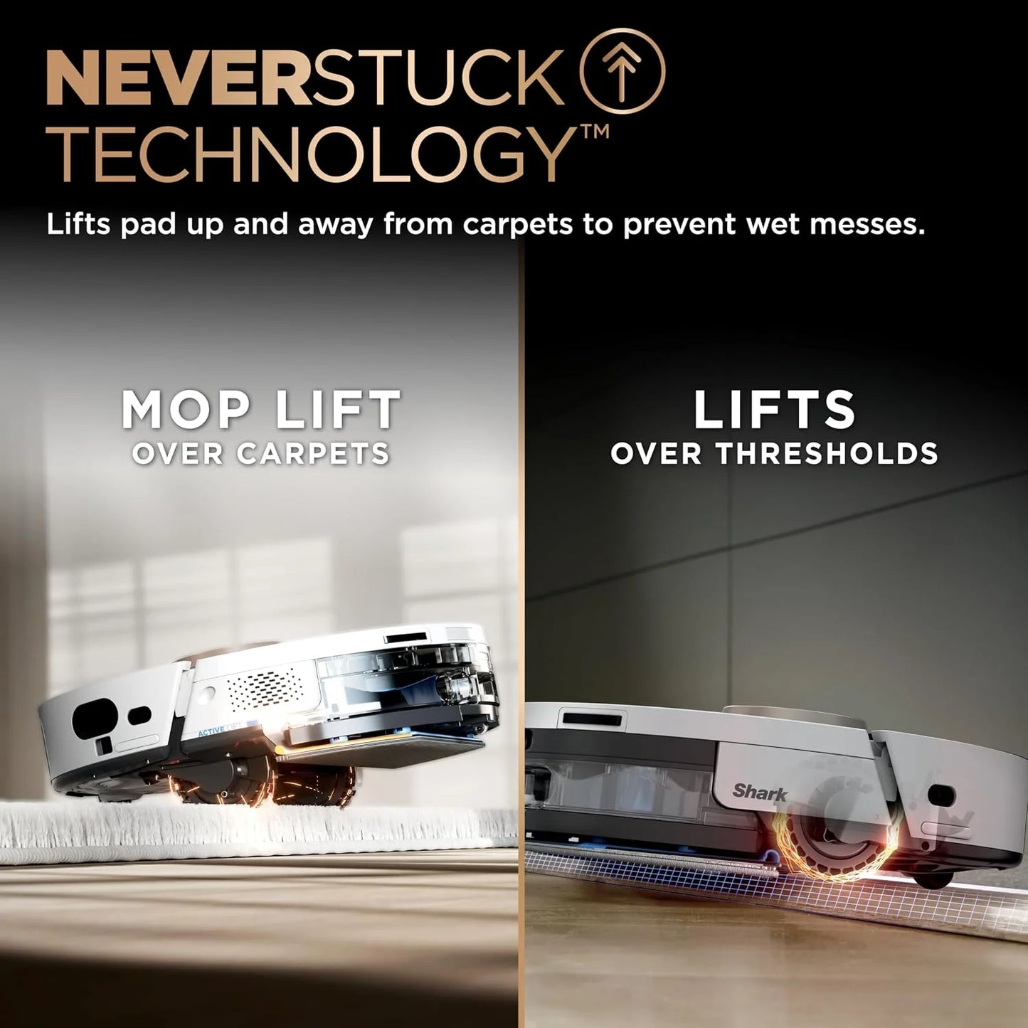 Shark PowerDetect NeverTouch Pro Robot Vacuum & Mop, White, AV2810ZEWH