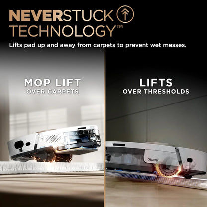 Shark PowerDetect NeverTouch Pro Robot Vacuum & Mop, White, AV2810ZEWH