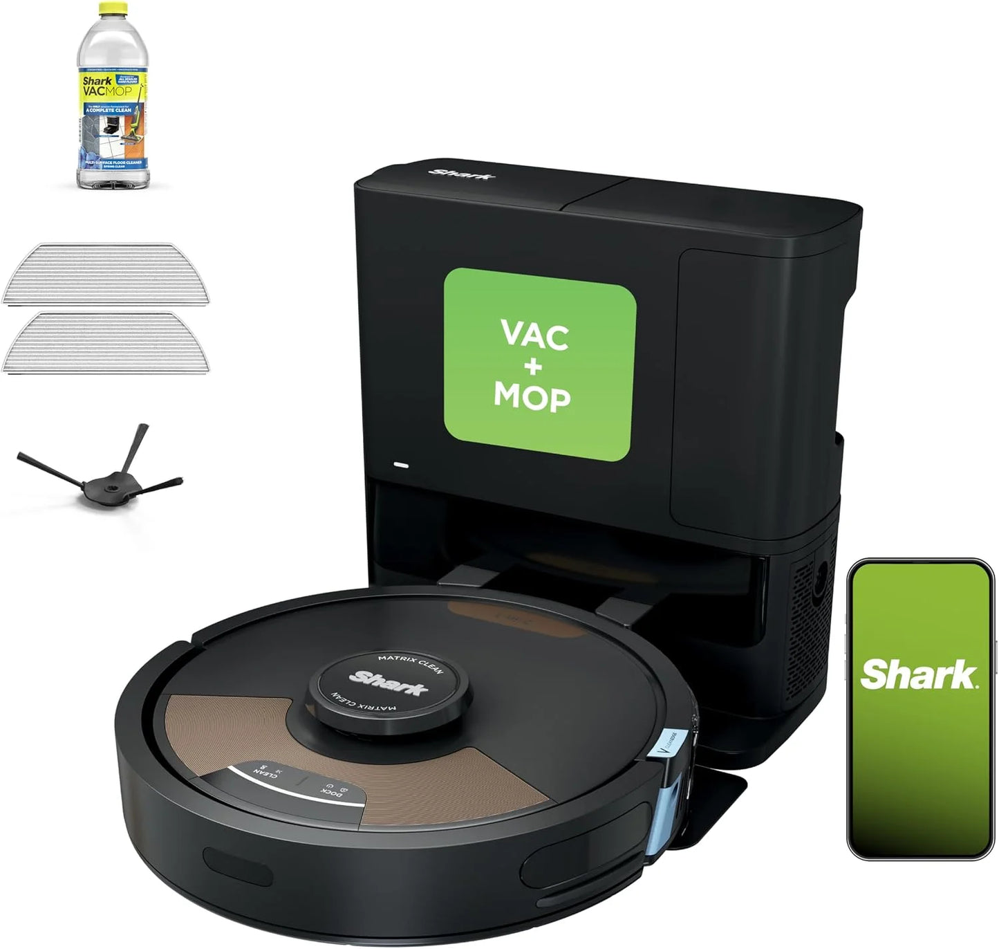 Shark Matrix Plus 2-in-1 Robot Vacuum & Mop, Black/Brass, AV2613WA