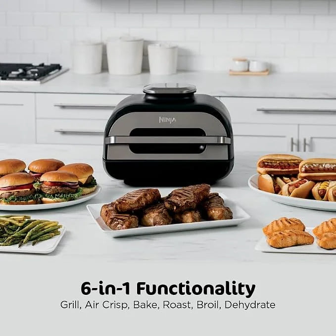 Ninja® Foodi® Smart XL 6-in-1 Indoor Grill & Air Fryer, Black/Silver, FG551