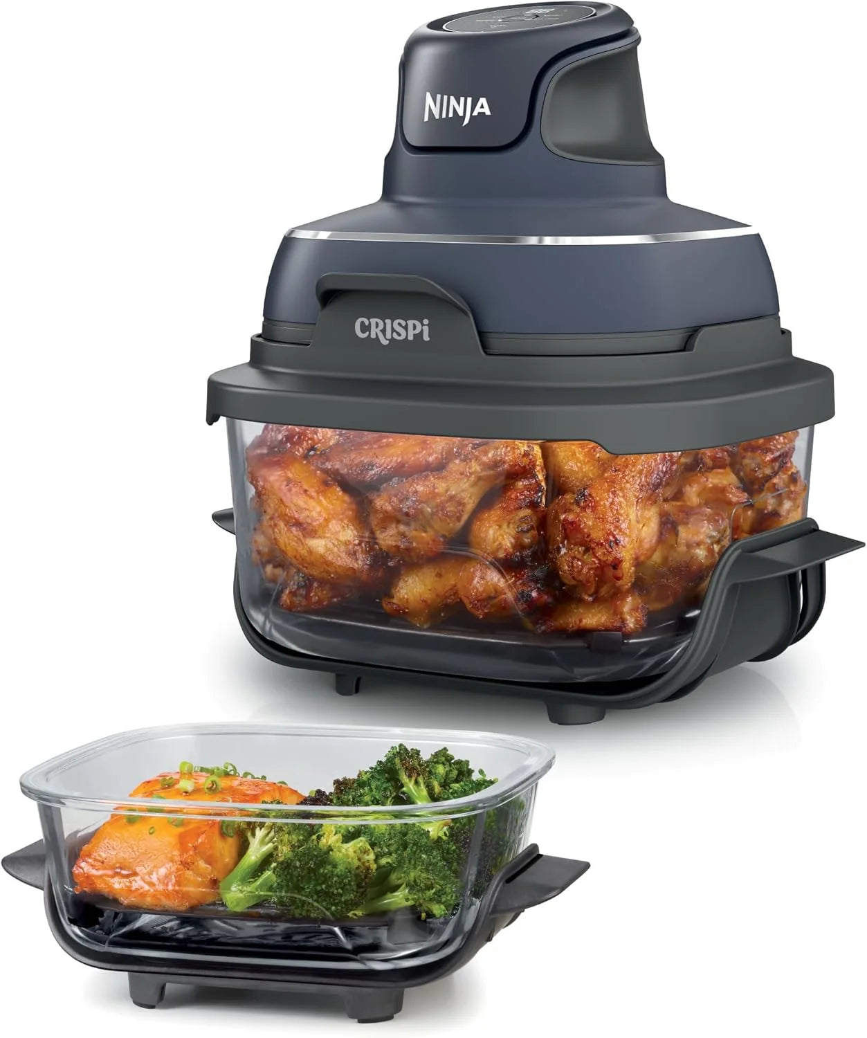 Ninja Crispi Glass Air Fryer, 4-in-1, Grey, FN101GY