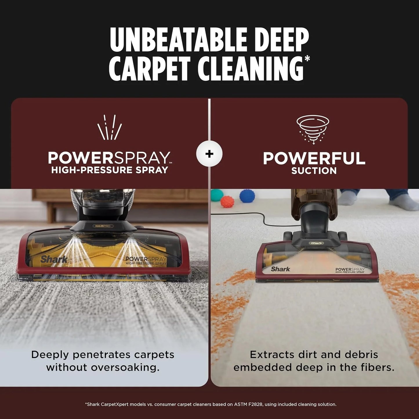 Shark CarpetXpert HairPro, Upright Carpet & Area Rug Cleaner, EX221BRN