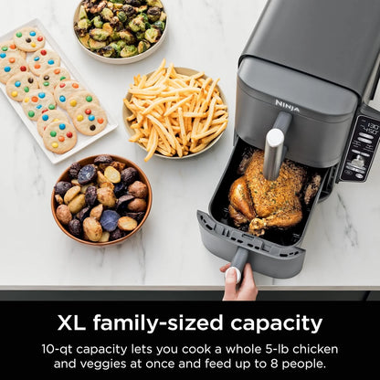 Ninja Air Fryer DoubleStack XL, 10 Qt, 6-in-1, Deep Grey, SL401