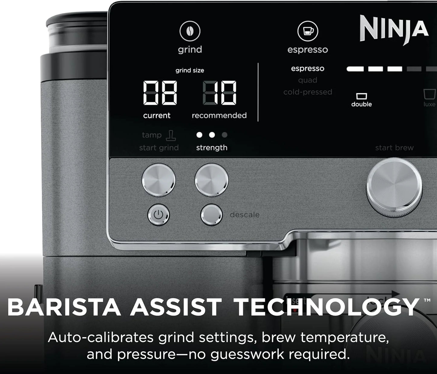 Ninja Luxe Café Premier Espresso & Rapid Cold Brew, Gunmetal, ES601GM