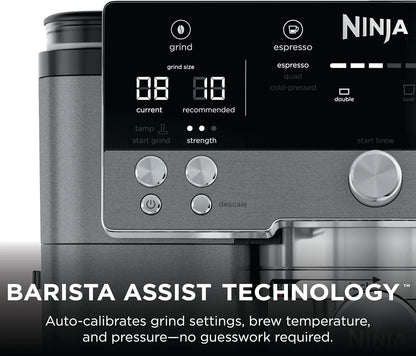 Ninja Luxe Café Premier Espresso & Rapid Cold Brew, Gunmetal, ES601GM