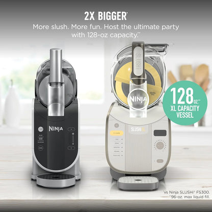 Ninja SLUSHi XL Smart Frozen Drink Maker and SLUSHi Machine, with SlushAssist Technology, 128 Oz Capacity, Sodas, Margaritas, Frappes, Milkshakes and More, Crema, FS601BR
