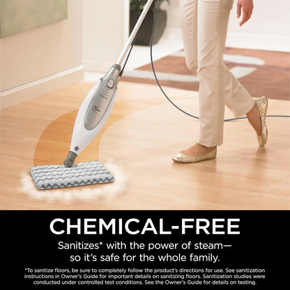 Shark Professional Steam Pocket Mop with 2 Double-sided Pads, White, S3601