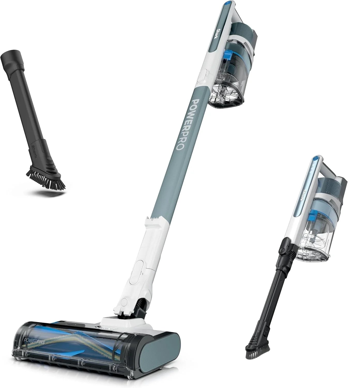 Shark PowerPro Plus Cordless Stick Vacuum, Pure Water, IZ377H