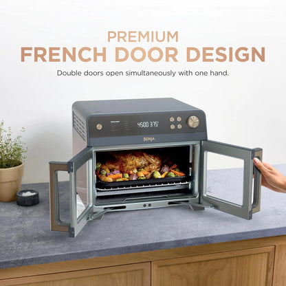 Ninja French Door Premier Air Fry Oven, 10-in-1, Cyberspace, FO101BL