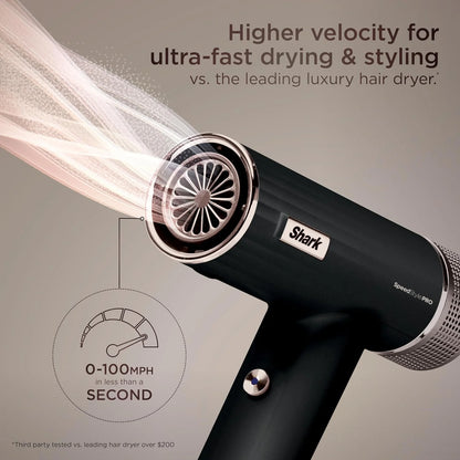 Shark SpeedStyle Pro Ionic Hair Dryer, Scalp Shield, Curly-Coily, HD732