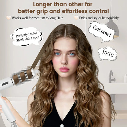Round Brush Attachment for Shark SpeedStyle, for Shark Speed Style Pro/Pro Flex Hair Dryer, Round Volumizing Brush Accessories for Smooth Adds Volume Curls for Long Hair