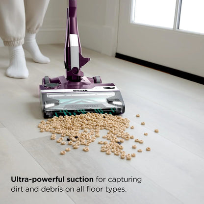 Shark PowerDetect Corded Stick Vacuum, HEPA, Pet Hair, Purple, HZ4001AMZ