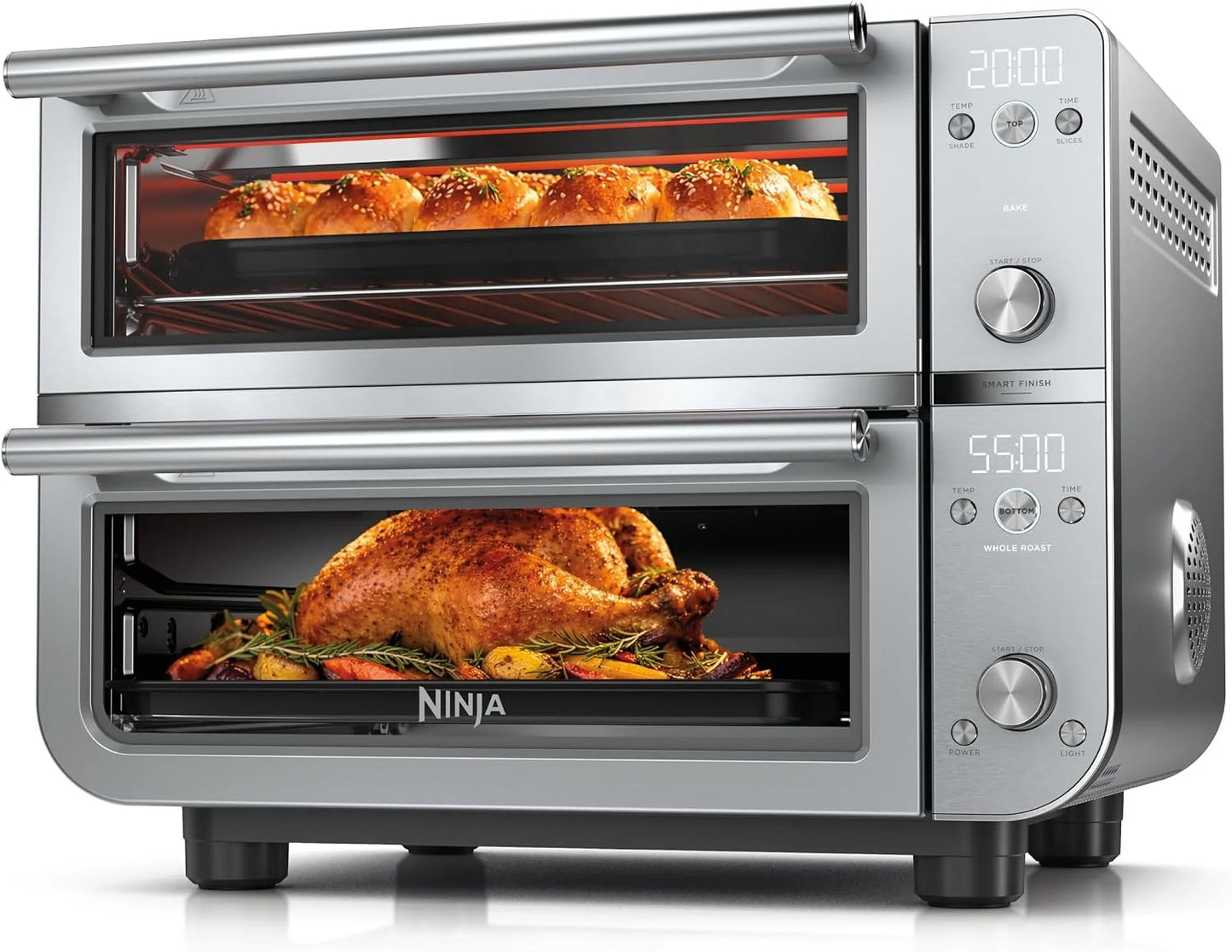 Ninja Double Oven Pro Smart XL, 12-in-1, Silver, DCT821