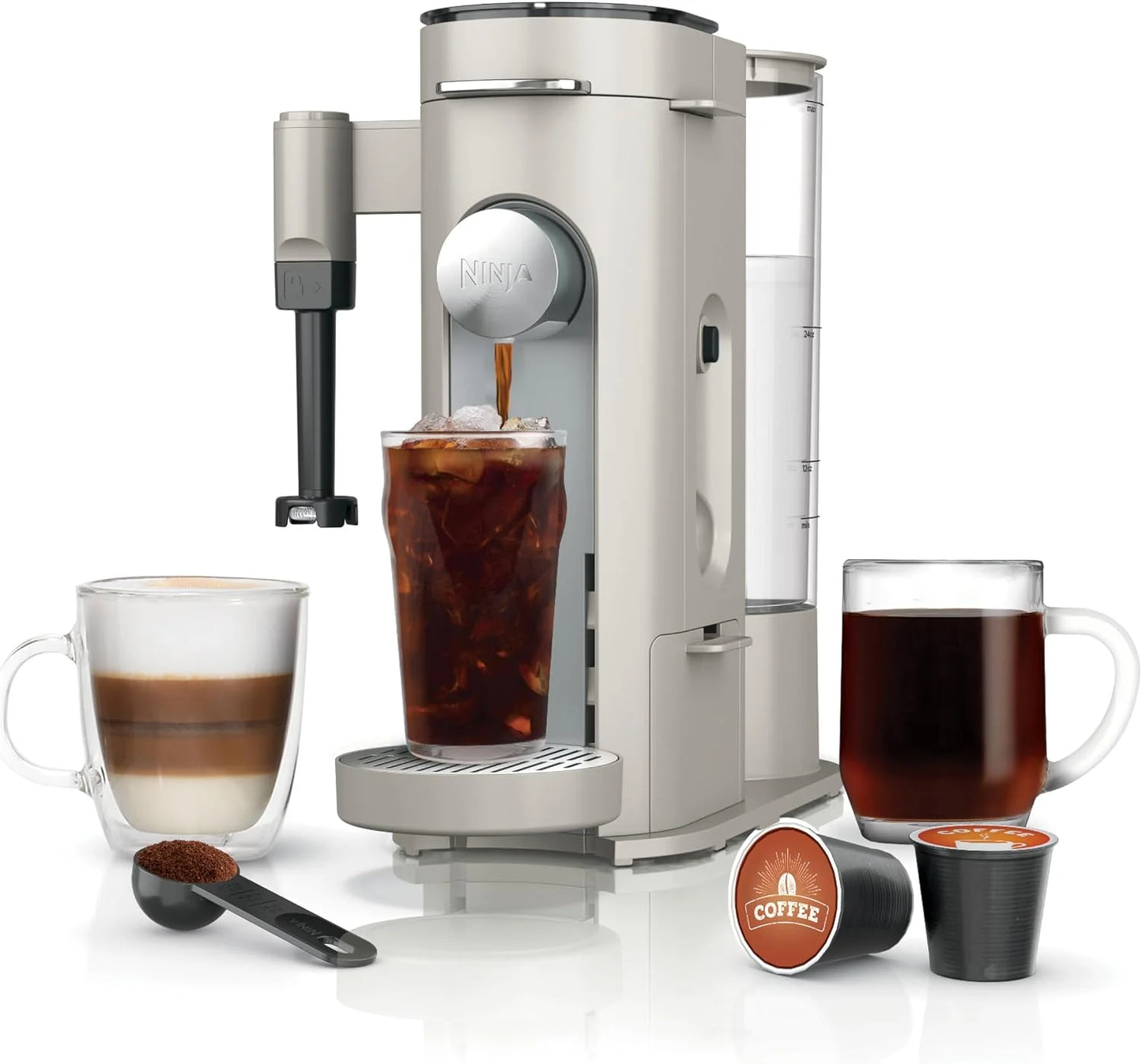 Ninja Pod and Grounds Coffee Maker, K-Cup Compatible, Stone, PB051ST