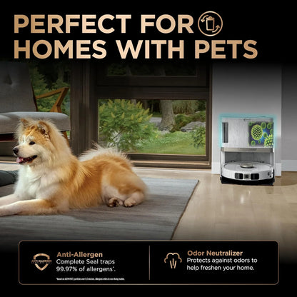 Shark PowerDetect NeverTouch Pro Robot Vacuum & Mop, White, AV2810ZEWH
