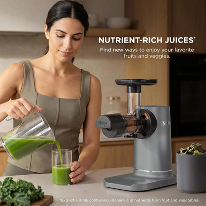 Ninja NeverClog Cold Press Juicer, 24oz Jug, 36oz Pulp, Charcoal, JC151