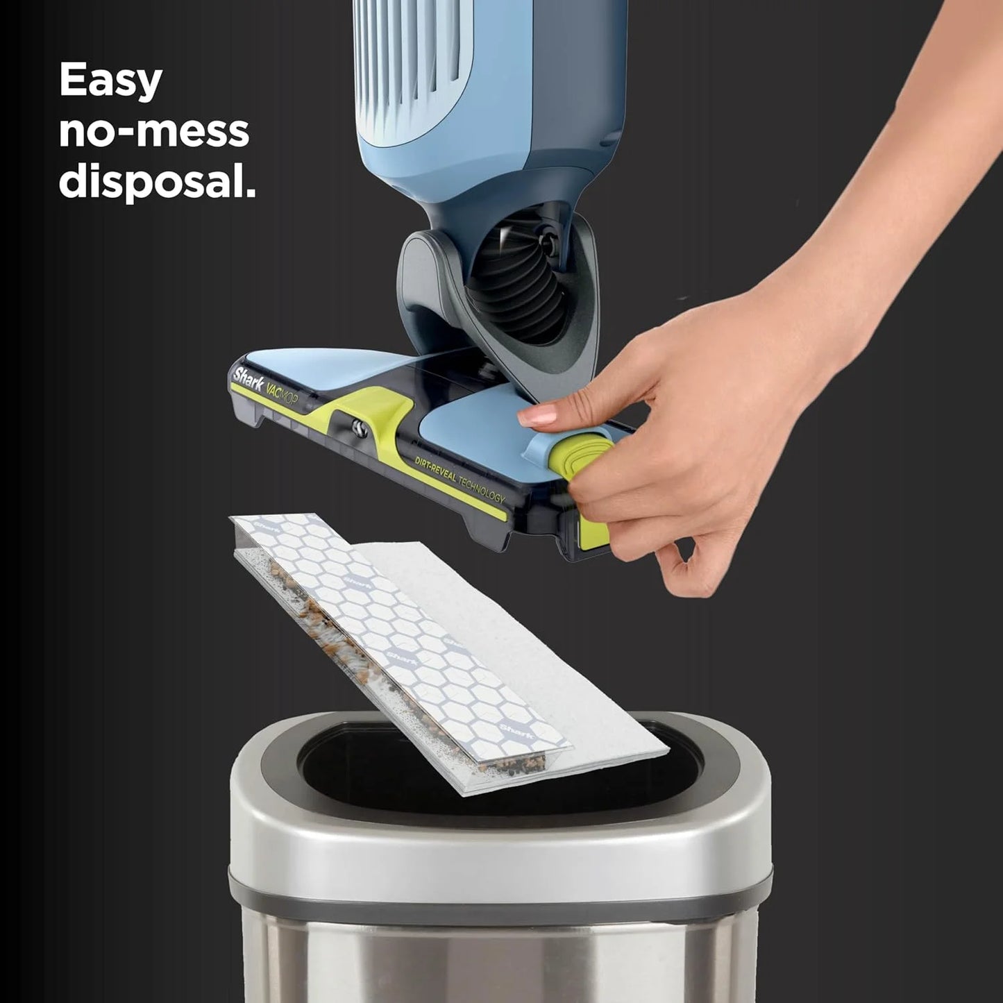 Shark VACMOP Reveal Cordless Vacuum & Spray Mop, Blue, VM401BL