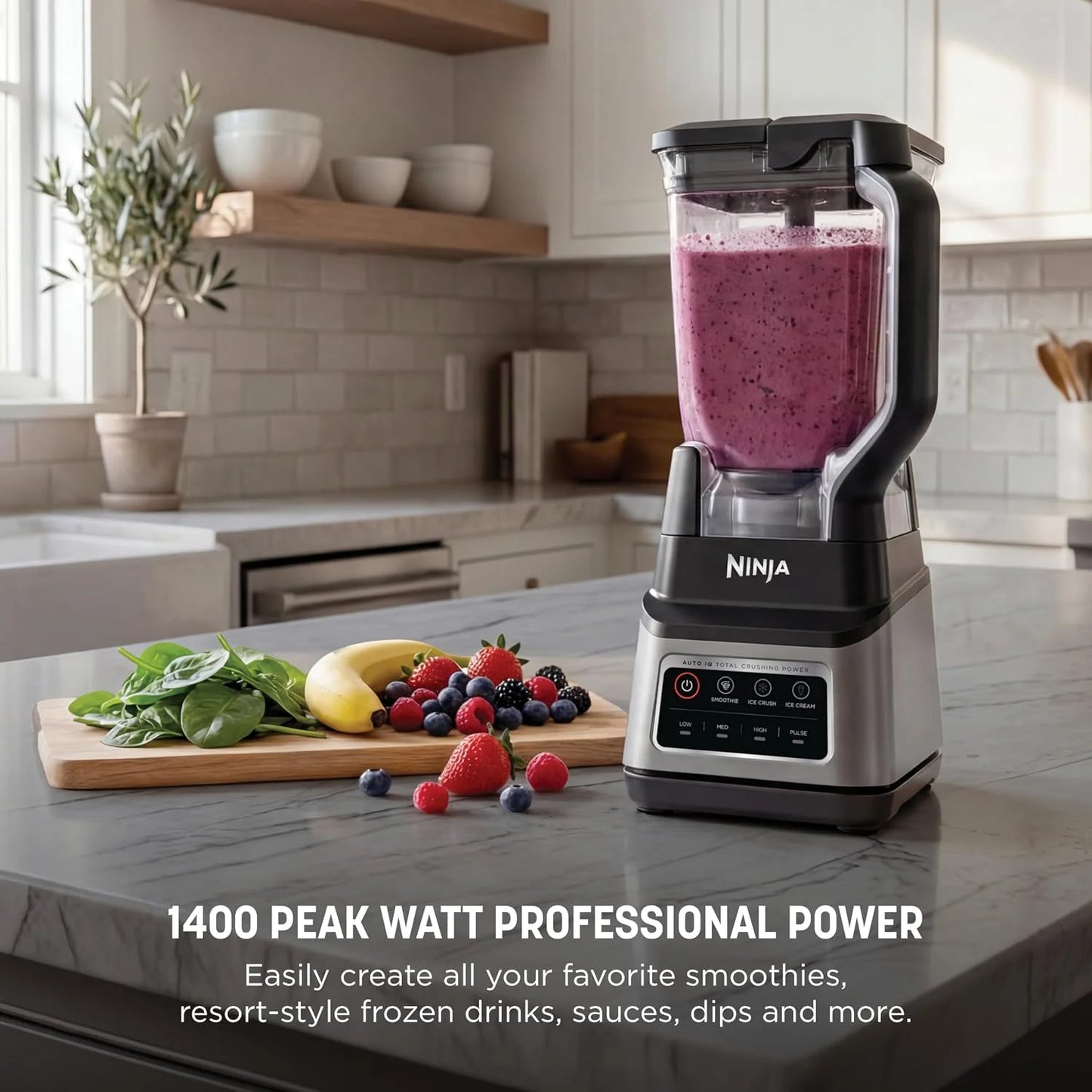 Ninja Professional Plus Blender, Auto-iQ, 1400W, 72oz Pitcher, BN701