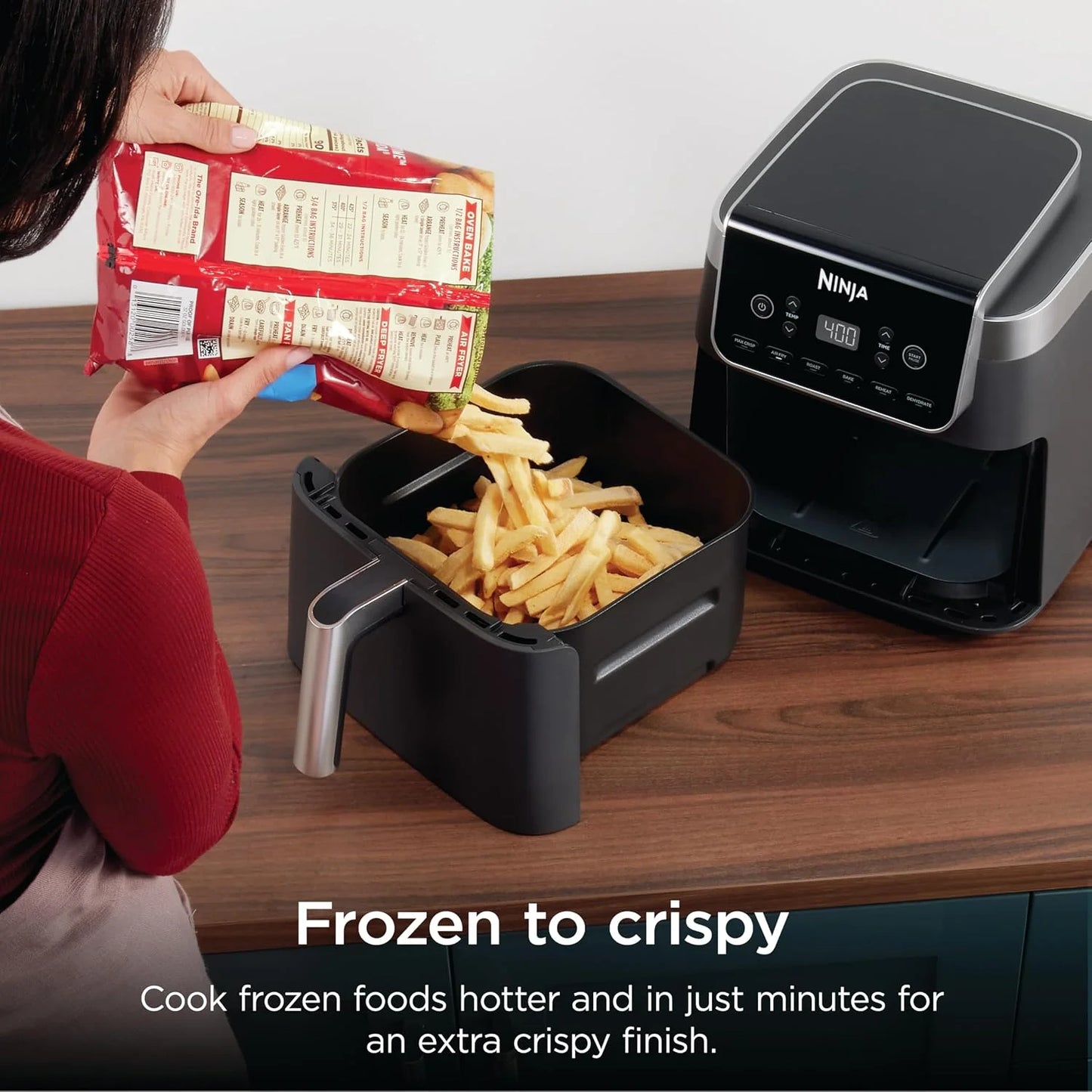 Ninja Air Fryer XL with MaxCrisp, 6.5 Qt, 6-in-1, Grey, AF181