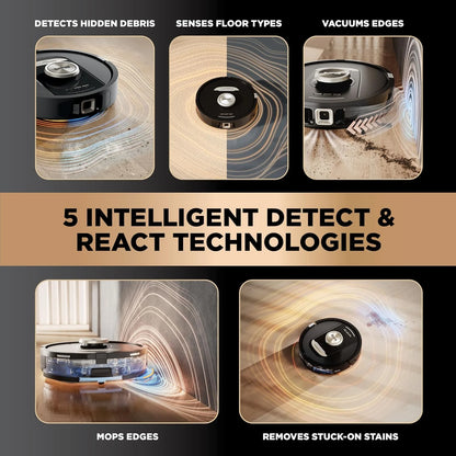 Shark PowerDetect NeverTouch Pro Robot Vacuum & Mop, Black,RV2820ZE