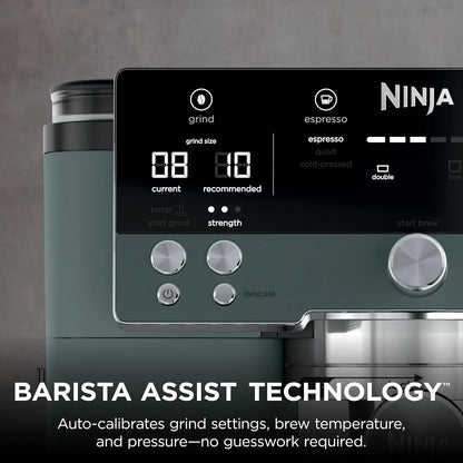 Ninja Luxe Café Premier Espresso, Drip Coffee & Cold Brew, Green, ES601GY