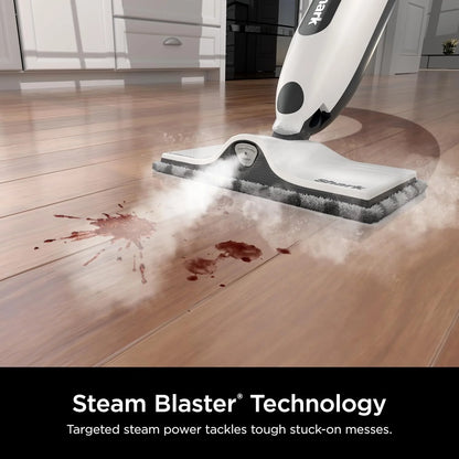 Shark SteamSpot Steam Mop with Steam Blaster Technology, White, S2001