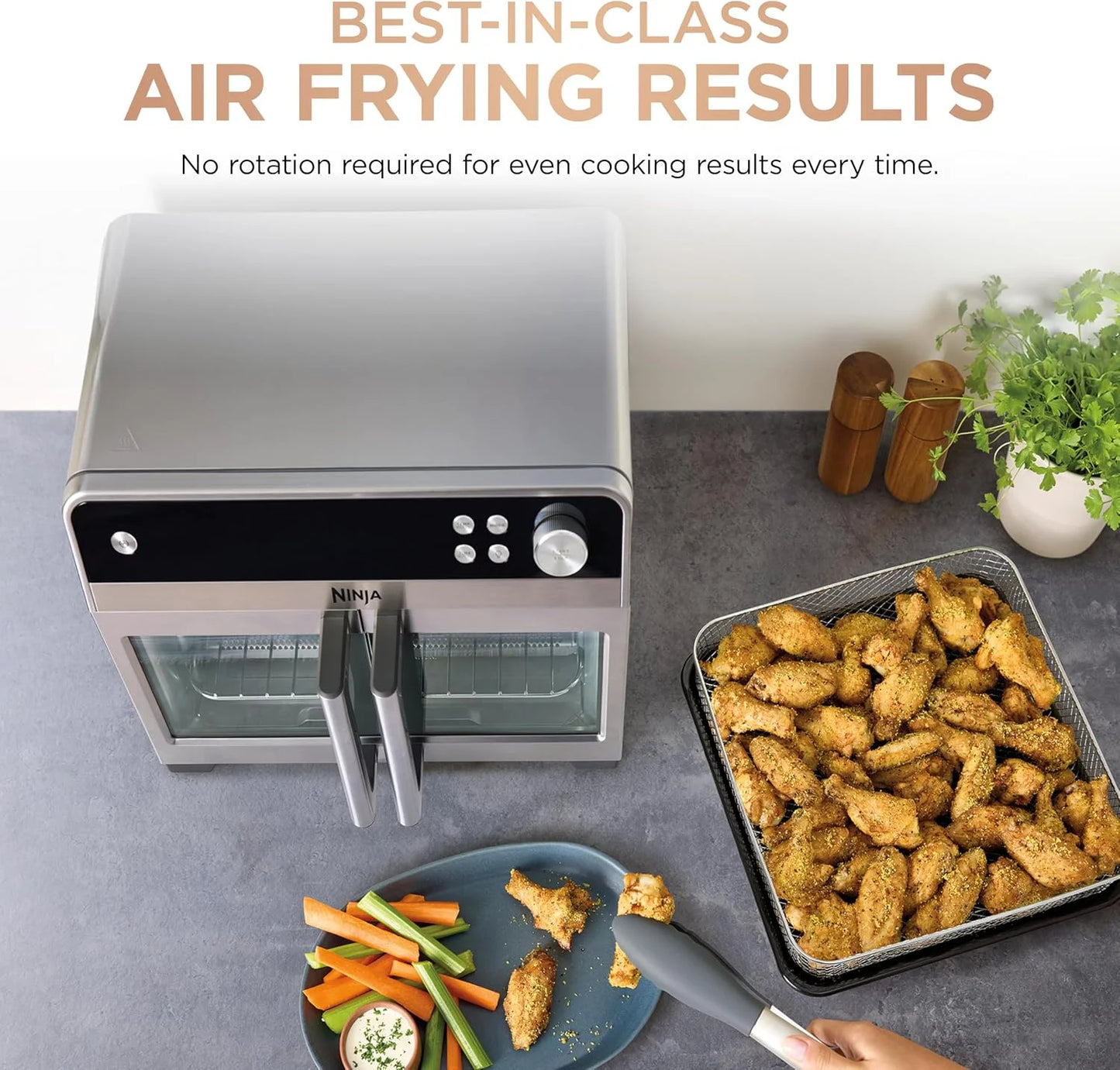 Ninja French Door Premier Air Fry Oven, 10-in-1, 20.3 Qt, Stainless, FO101