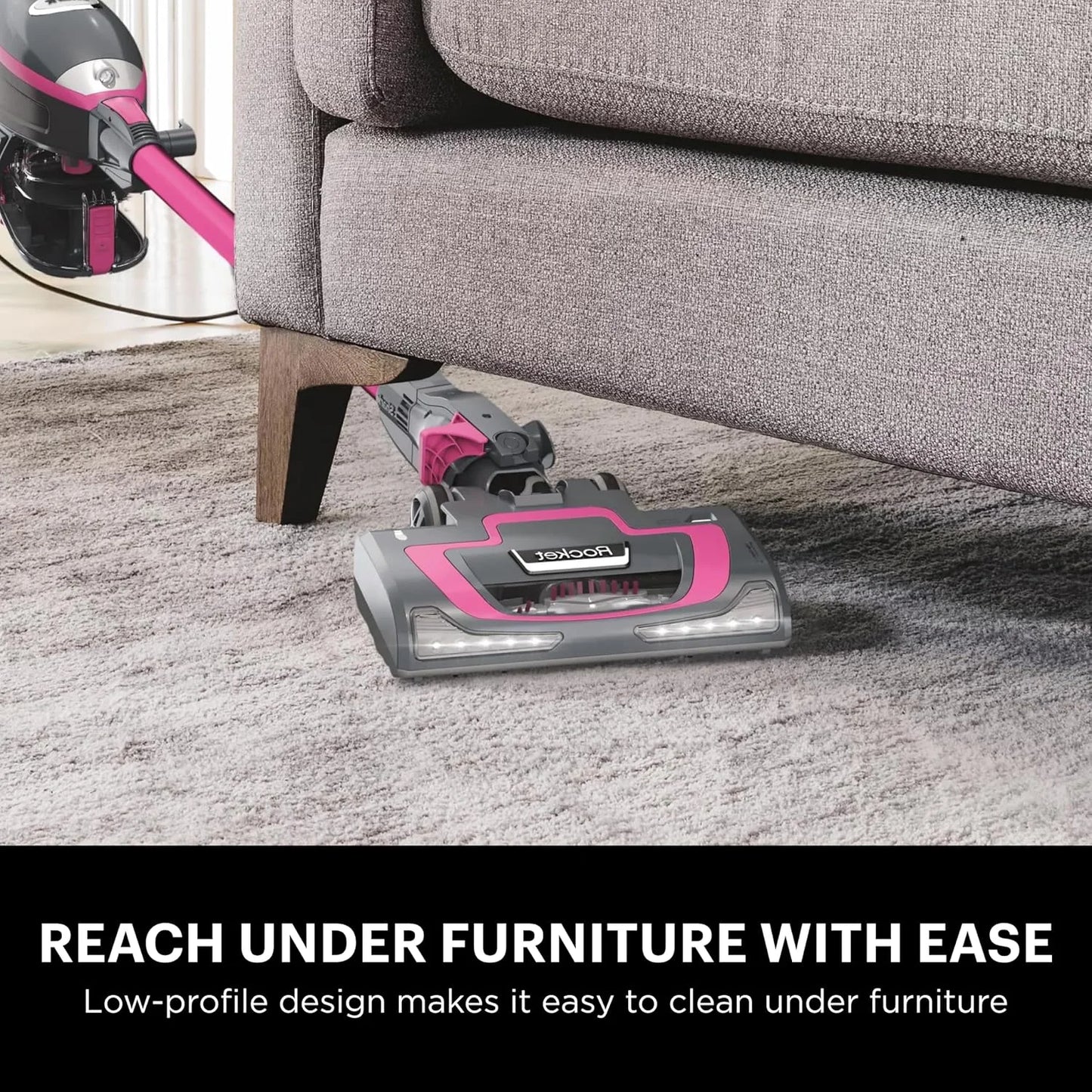 Shark Rocket Pro DLX Corded Stick Vacuum, XL Cup, Handheld, Fuchsia, HV371