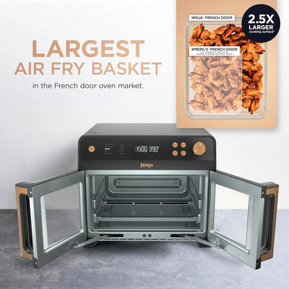 Ninja French Door Premier Air Fry Oven, 10-in-1, Black, FO101BK